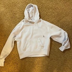 hollister cropped light blue hoodie | size xs